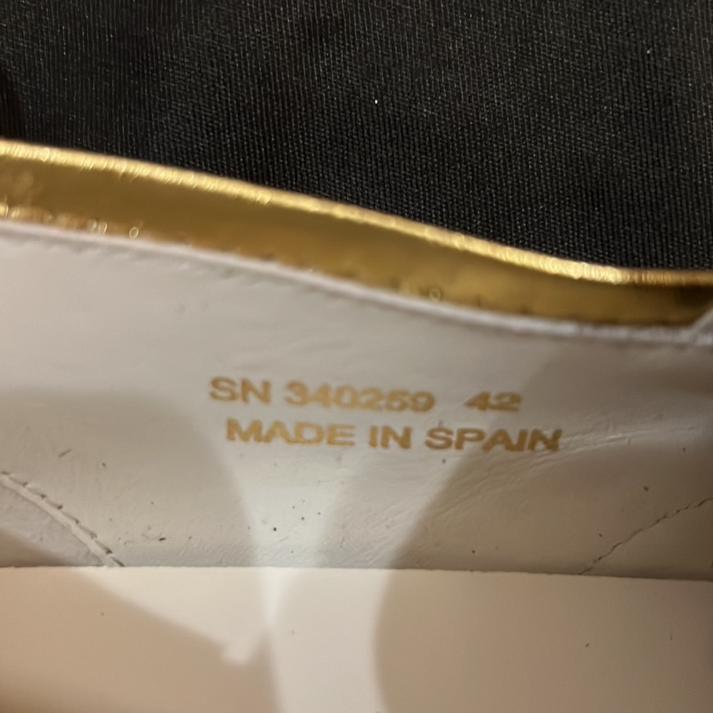 YSL Saint Laurent Mens Metallic Gold Slip-Ons - Picture 2 of 9